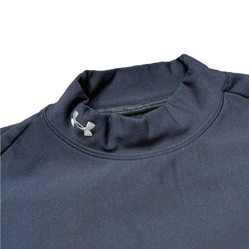 UNDER ARMOUR Mock Neck Layering Shirt Black Youth Large - Picture 3 of 4